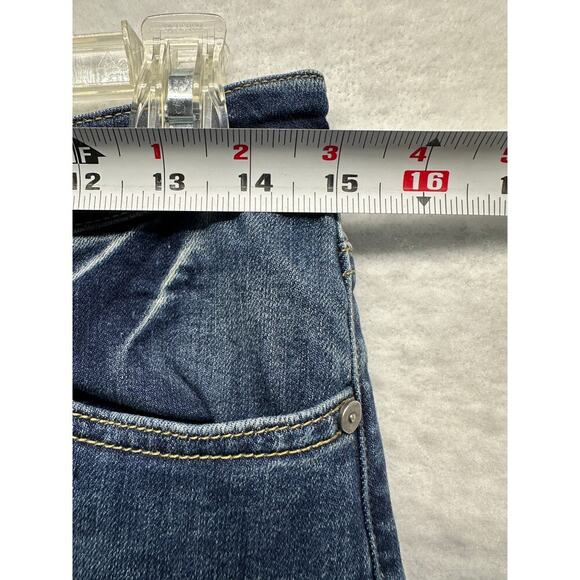 Indigo Rein Curvy Fit Skinny Blue Jeans Juniors 9 Waist 28 Distressed - Picture 6 of 11
